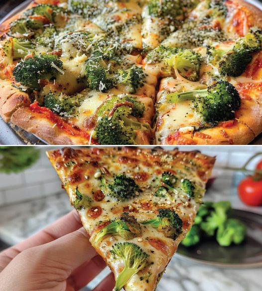 Wegańska pizza z brokułami