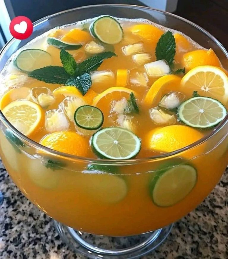 Tropikalny Poncz z Ananasem i Prostą Lemoniadą: Orzeźwiający Akcent na Każde Spotkanie 🍍🍋✨