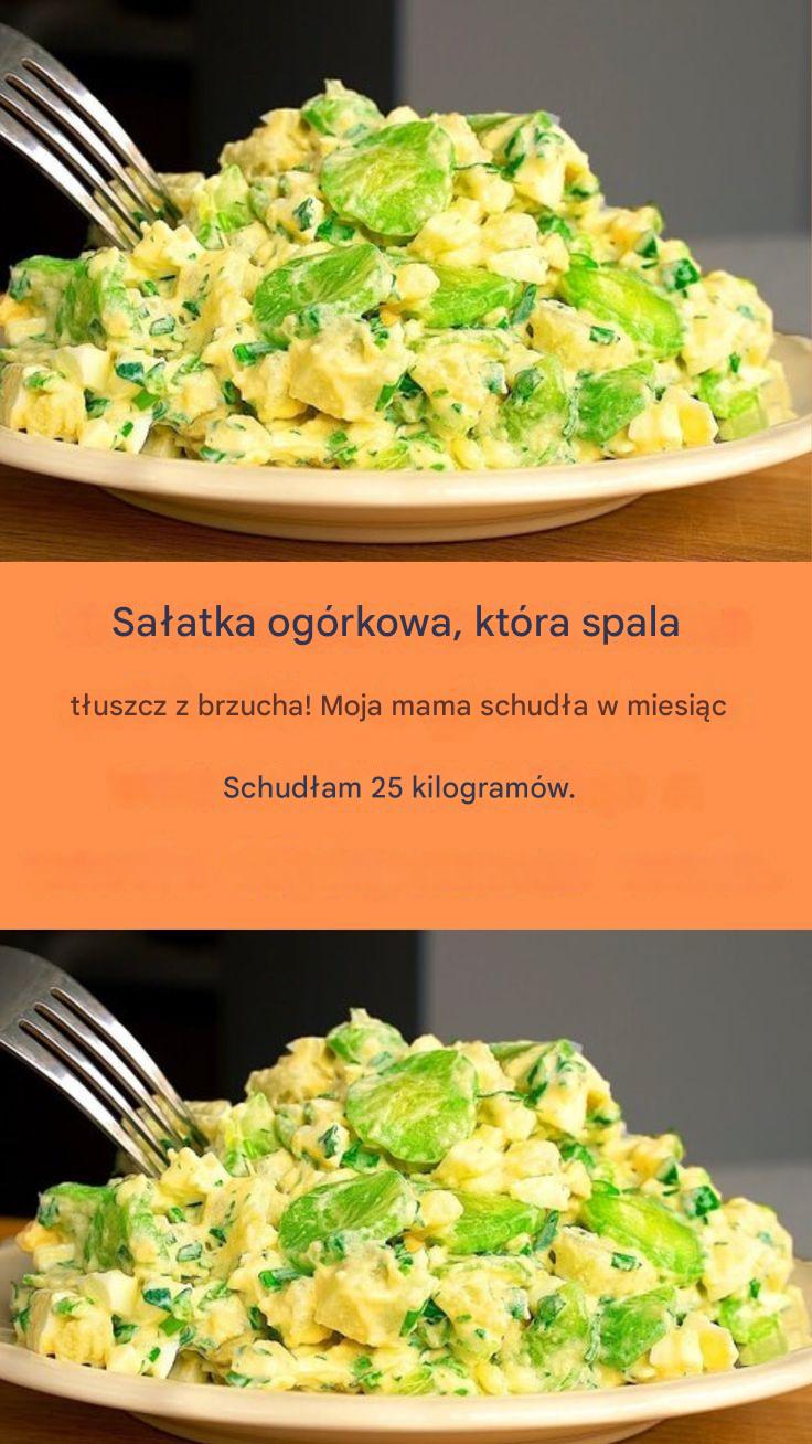 Sałatka ogórkowa, która spala tłuszcz z brzucha! Moja mama schudła 25 kilogramów w miesiąc.