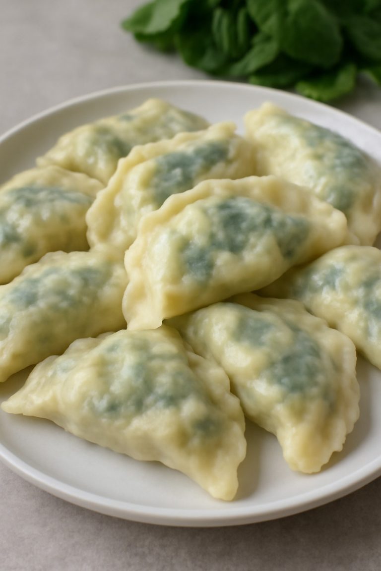 Pierogi ze szpinakiem i fetą
