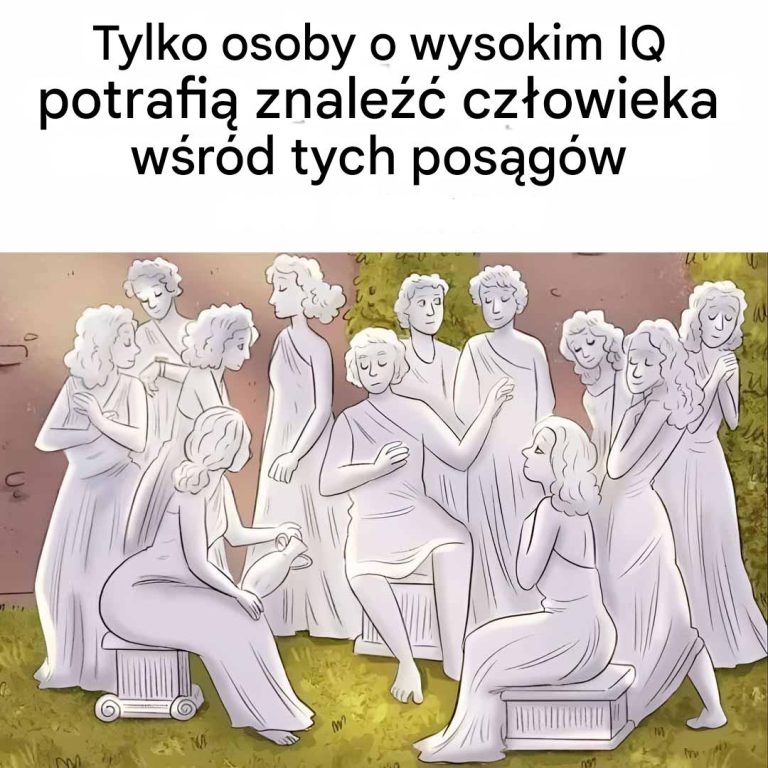 Tylko geniusze potrafią znaleźć człowieka wśród tych posągów