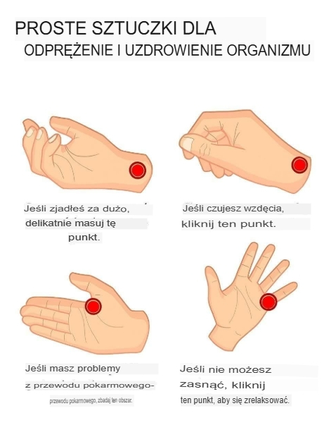 „proste wskazówki” dotyczące automasażu (akupresura / refleksologia dłoni)