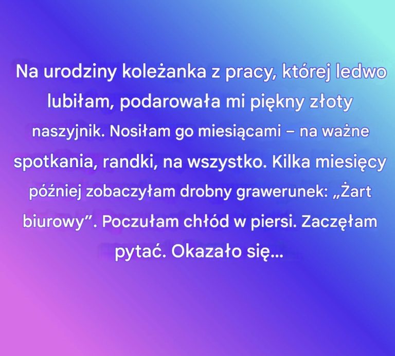 Naszyjnik, który stał się nowym początkiem
