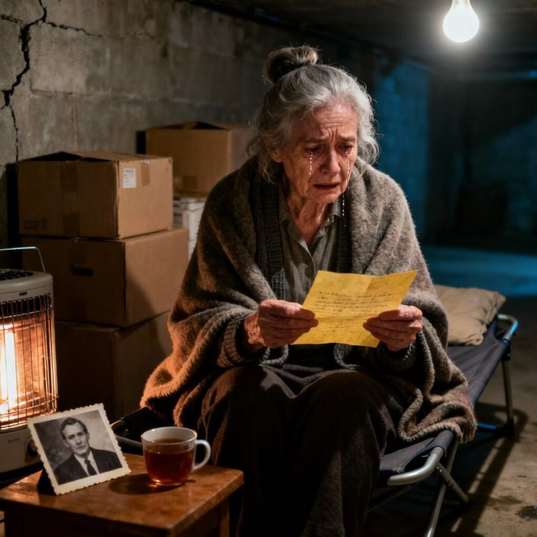 Po tym, jak przepisałem dom na syna, on i jego żona przenieśli mnie do wilgotnej, zimnej piwnicy. Przez trzy miesiące mieszkałem na łóżku polowym, żywiąc się resztkami jedzenia, czując, jak moja nadzieja ulatnia się. Traktowali mnie jak więźnia we własnym domu. Myśleli, że wygrali. Nie wiedzieli o sekrecie, który zostawił mi mój zmarły mąż: zakurzonej kopercie z pięcioma słowami: „Otwórz, gdy wszystko stracone”.