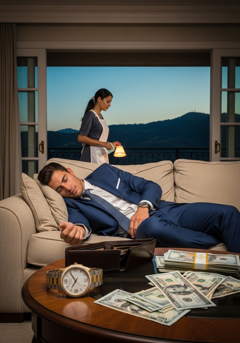 Zostawił na stole złoty zegarek, portfel i gotówkę, żeby sprawdzić uczciwość swojej służącej – ale to, co wydarzyło się później, go oszołomiło