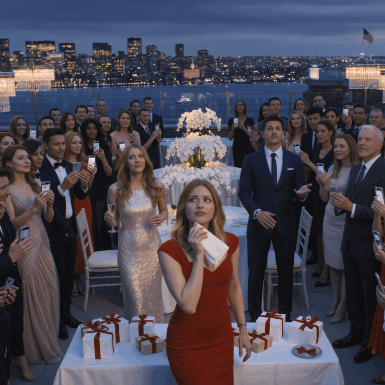 Na moich urodzinach teściowa nachyliła się i szepnęła coś mojemu mężowi do ucha – a jego dłoń uderzyła mnie w twarz. Upadłam na podłogę. Potem się roześmiałam. Zamarł, a jego skóra odpłynęła…