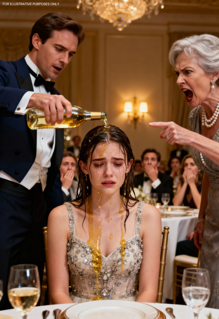 „Mój mąż wylał mi wino na głowę podczas kolacji – jego matka się śmiała… Ale nie spodziewali się tego, co zrobiłam później”