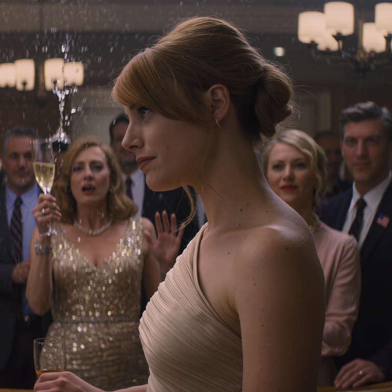 „Podczas rodzinnego spotkania moja ciotka nagle zapytała: «Co ona tu w ogóle robi?». Wszyscy przy stole zamarli, narzeczony mojej kuzynki spojrzał na mnie na chwilę, a potem odezwał się łagodnie… wystarczyło jedno przedstawienie, a cała atmosfera się zmieniła, a moja ciotka była tak zdenerwowana, że ​​się potknęła i upuściła szklankę, którą trzymała w dłoni…”