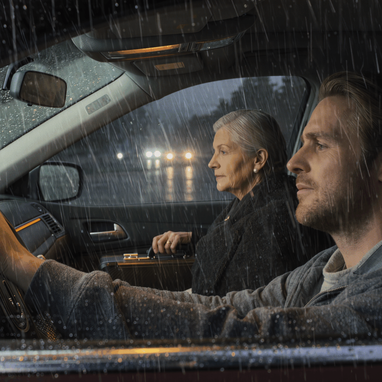 noc, w której odwiozłem starszą, nieznajomą do domu opieki… a ona zmieniła całe moje życie, nie mówiąc ani słowa