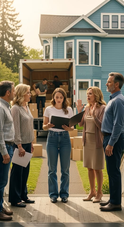 Kiedy odziedziczyłem majątek dziadków wart 900 tys. dolarów, po cichu przeniosłem go do funduszu powierniczego – na wszelki wypadek. W zeszłym tygodniu moja siostra pojawiła się z mamą, uśmiechając się złośliwie: „Dom został podpisany na moje nazwisko – musisz się wyprowadzić do piątku”. Mama dodała: „Niektórzy ludzie po prostu nie zasługują na miłe rzeczy”. Tata się zgodził: „Ona potrzebuje tego bardziej niż ty”. Uśmiechnąłem się tylko spokojnie i powiedziałem: „Naprawdę myślisz, że pozwoliłbym na to po tym wszystkim, czego się dowiedziałem o tej rodzinie?”. Dwa dni później wrócili z profesjonalnymi przeprowadzkowcami i zadufanymi w sobie… i zamarli w kompletnym przerażeniu, gdy zobaczyli, kto stoi na ganku z teczką prawną.