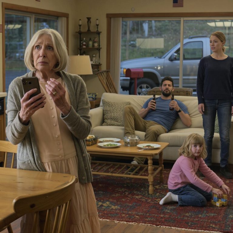 Po rodzinnym spotkaniu sprawdziłam konto bankowe. Było puste. Mój zięć prychnął: „Potrzebujemy tego bardziej niż ty, mamo”. Cicho sięgnęłam po torbę stojącą obok krzesła i powiedziałam: „W takim razie nie będę się przejmować tym, co się stanie”, akurat gdy rozległ się głośny huk, drzwi się otworzyły – i wszyscy odwrócili się, żeby na mnie spojrzeć.