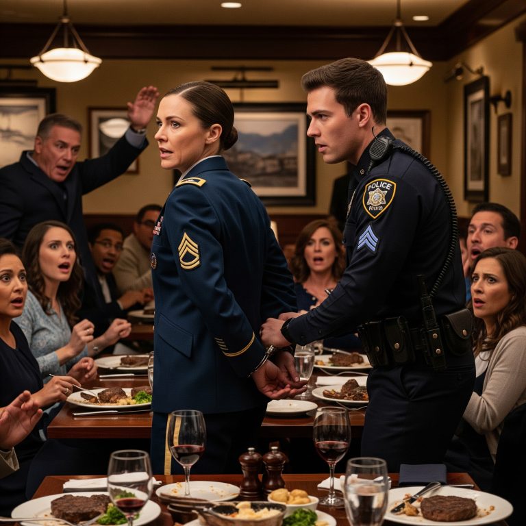 Mój brat – sierżant policji – założył mi kajdanki podczas naszego rodzinnego obiadu, oskarżając mnie o „podszywanie się pod oficera wojskowego”. Publicznie zawstydził mnie za to, co nazwał kradzieżą męstwa. Myślał, że demaskuje kłamcę. Nie miał pojęcia, że ​​aresztuje swojego generała dowodzącego.