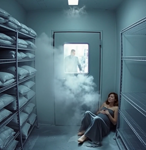 Zamknęli mnie, ciężarną żonę, w zamrażarce w temperaturze −20°C, tylko po to, żeby go chronić