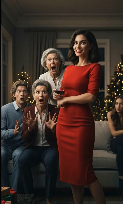 Na Boże Narodzenie moja teściowa z dumą przedstawiła mojemu mężowi nową kobietę. Uśmiechnęłam się słodko i powiedziałam: „A tak przy okazji, dom jest na mnie, a nie na jego nazwisko”. Pokój zamarł.