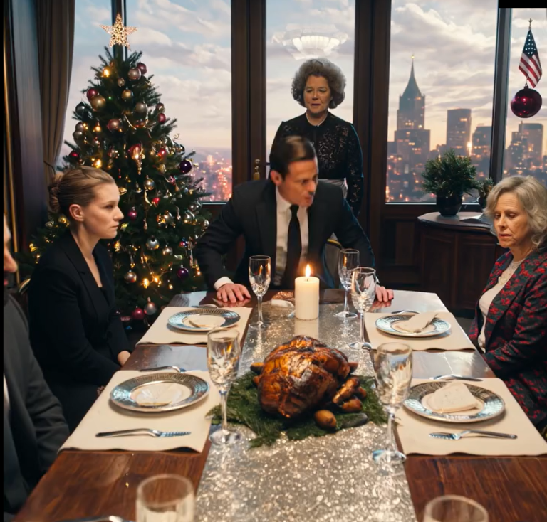 Mój syn wskazał na mnie przez nasz świąteczny stół i krzyknął: „Zapłać czynsz albo zniknij, mamo!” — zrobił to na oczach 25 gości, w penthousie, którym się chwali… i nie ma pojęcia, że ​​mieszkanie, Cadillac, a nawet designerska karta kredytowa jego żony należą do mnie