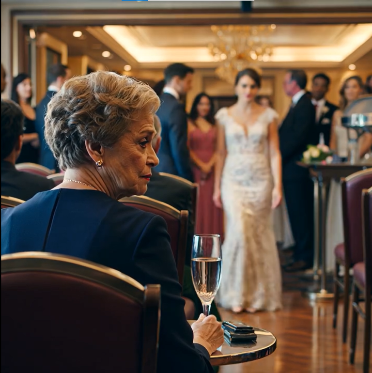 Na wystawnym weselu mojego syna przydzielono mi miejsce w rzędzie 14 – tuż obok strefy obsługi. „Patrzenie na ciebie w ten sposób nas zawstydzi” – wyszeptała panna młoda. Potem mężczyzna w czarnym garniturze usiadł obok mnie i cicho powiedział: „Udawajmy, że przyszliśmy razem”. Kiedy mój syn spojrzał w dół i nas zobaczył, zbladł.