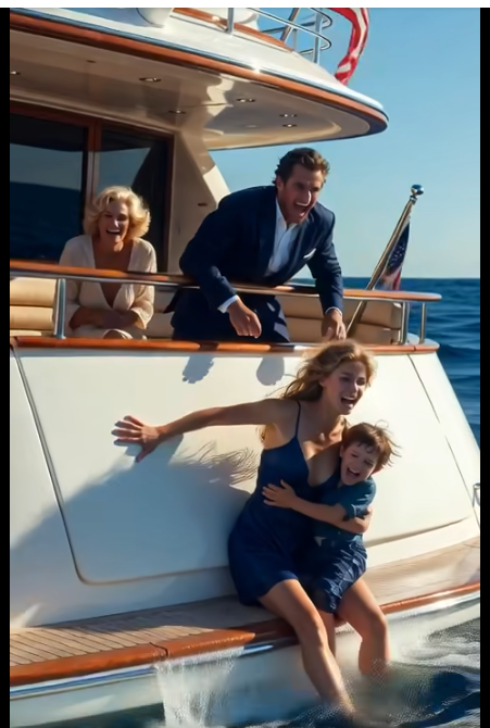 Na prywatnym jachcie wycieczkowym moich rodziców, mój pięcioletni syn i ja zostaliśmy nagle popchnięci od tyłu. Odwróciłam się, a głos mojej matki brzmiał przejmująco spokojnie: „Znikniesz, jakbyś nigdy nie istniał”. Mój mąż pochylił się z okrutnym uśmieszkiem, szepcząc: „Żegnaj, nicponie”. Mocno ściskając syna, zanurzyłam się w ciemne morze. Kilka godzin później, kiedy wrócili do domu, ich krzyki rozbrzmiewały w całym domu, rozbrzmiewając echem w każdym kącie…