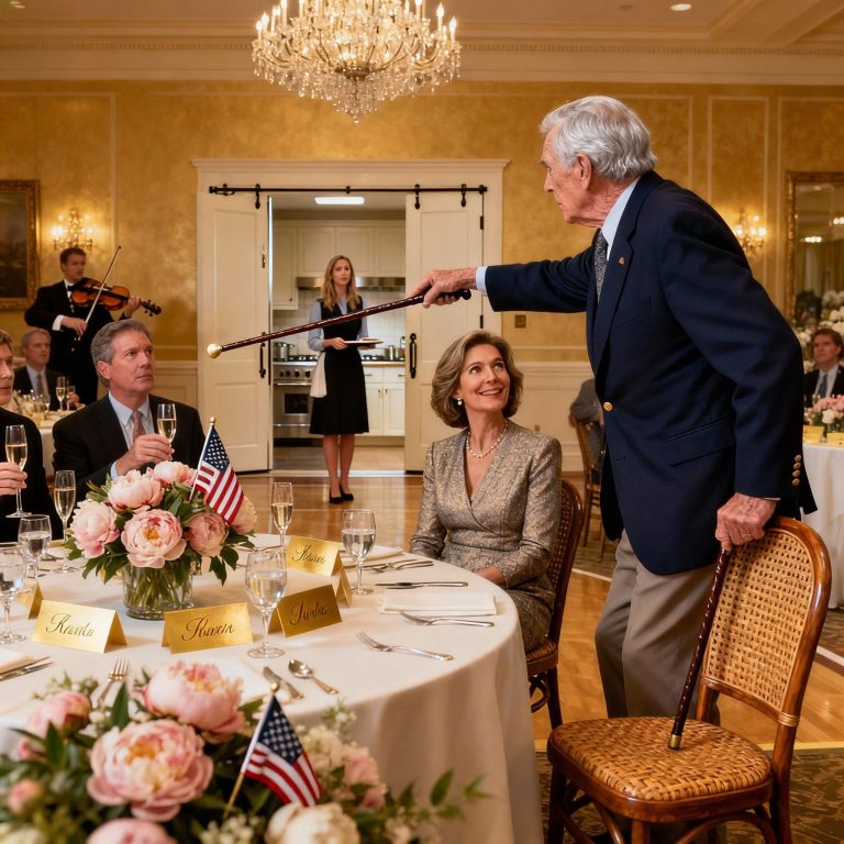 Podczas brunchu u mojej siostry moja mama syknęła: „jesteś tu, żeby zmywać naczynia – nie przynoś nam wstydu” i popchnęła mnie w stronę kuchni… wszyscy patrzyli – aż mój 84-letni dziadek odsunął krzesło, wyciągnął laskę i powiedział…