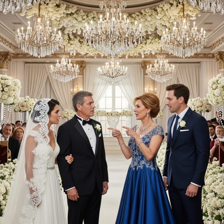 W trakcie wystawnego wesela mojej córki matka pana młodego wskazała na mnie i roześmiała się głośno. „Spójrz na niego! Nieudacznik, który nawet nie potrafił dać córce porządnego posagu!”. Ścisnęło mnie w gardle, oczy piekły – ale zanim zdążyłam przemówić, moja córka zerwała z siebie ślubny welon, a jej głos drżał z wściekłości. „Mam dość! Nie wezmę udziału w małżeństwie z tą rodziną! Tato, wracamy do domu!”