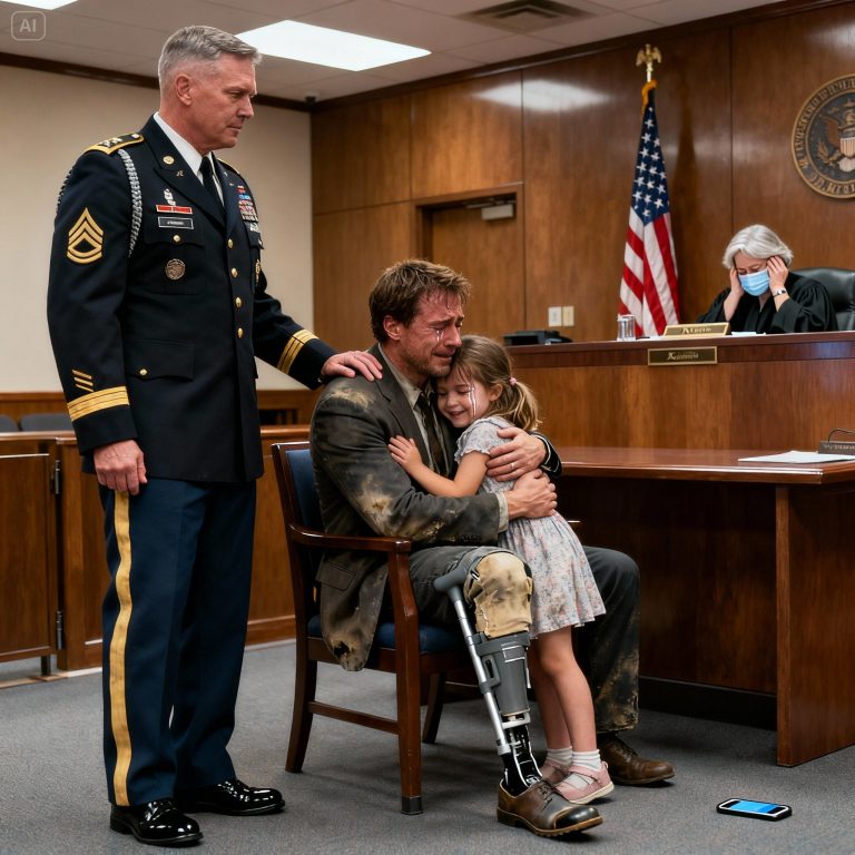 „Gdzie kupiłeś te medale? Na eBayu?” Sędzia wyśmiała moją Srebrną Gwiazdę na otwartej rozprawie. Nazwała mnie kłamcą. Miała zabrać moją córkę. Nie wiedziała, kto stoi z tyłu sali. Nie wiedziała, że ​​mój generał słucha każdego słowa.