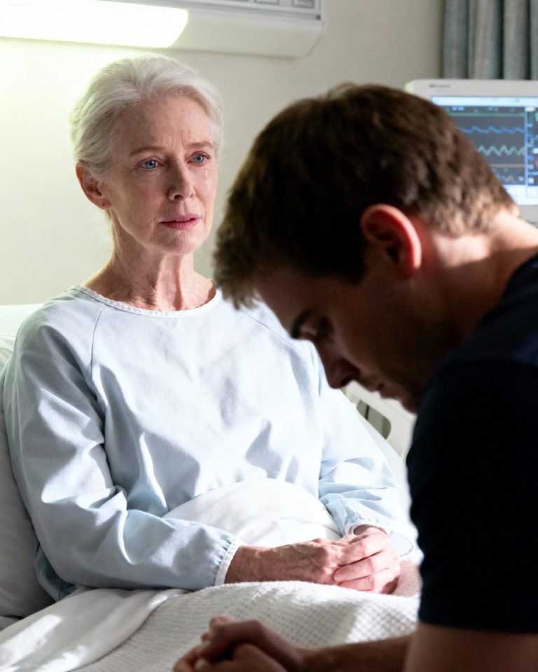 Po czterech miesiącach spędzonych w śpiączce obudziłam się z brutalną prawdą: mój dom zniknął, został sprzedany beze mnie. Mój syn milczał, gdy jej rodzice zajęli moje miejsce. Dziś wieczorem, na gali noworocznej, wróciłam do tego świata. Prawnik otworzył teczkę. Na zewnątrz błysnęły policyjne światła. A to, co wyszeptałam Julianowi… rozbiło wszystko, co myśleli, że wygrali.