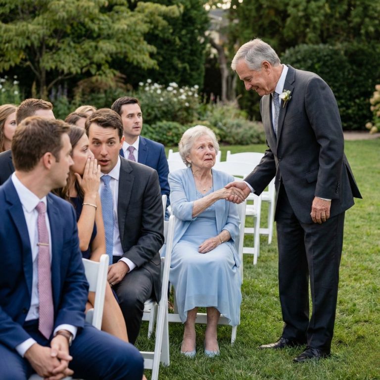 Mój syn schował mnie w ostatnim rzędzie na swoim weselu ze wstydu – nigdy nie wyobrażał sobie, że miliarder siedzący obok mnie jest miłością mojego życia ani że jest właścicielem budynku swojego teścia