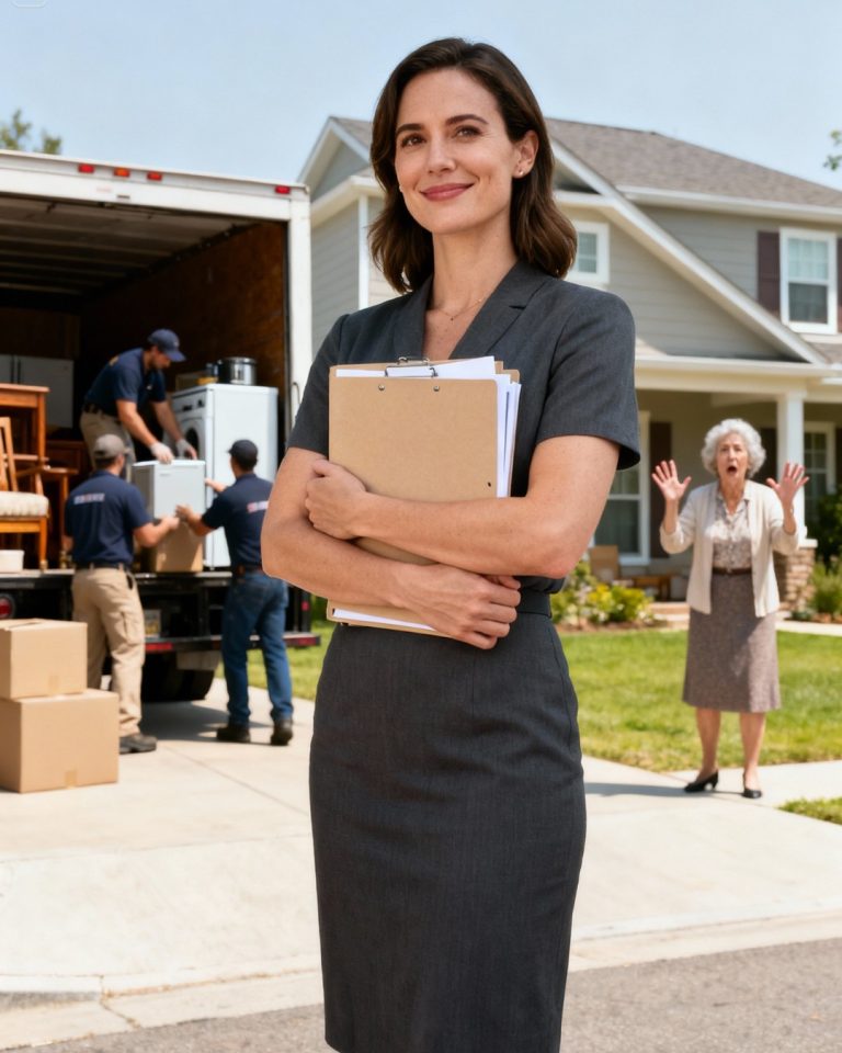 Ciężarówka przeprowadzkowa wjechała na podjazd mojej teściowej o 9 rano i to był moment, w którym bezgłośnie zdecydowałam, że moje małżeństwo jest zawieszone. Kiedy krzyknęła: „Ethan tego nie zatwierdził, nie możesz niczego zabrać z mojego domu”, rzuciłam wypchaną teczkę z rachunkami na jej kuchenny stół i powiedziałam: „Właściwie biorę tylko to, za co zapłaciłam”.