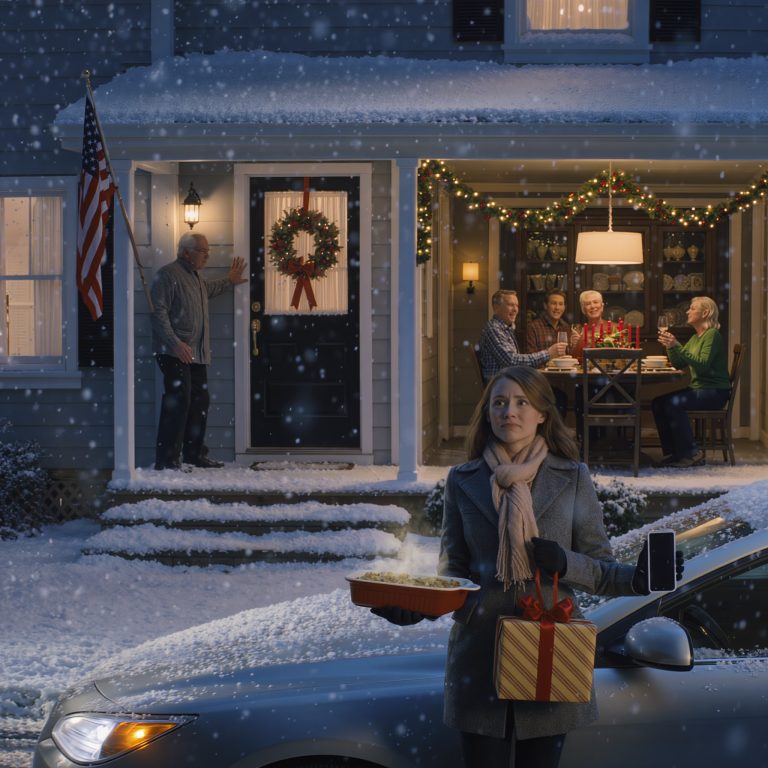 W Boże Narodzenie rodzice zatrzymali mnie przy drzwiach wejściowych i powiedzieli: „Nie jesteś zaproszony. Idź do domu”. Za nimi widziałem mojego brata, ciotkę, a nawet moją tak zwaną najlepszą przyjaciółkę, śmiejących się przy stole, jakbym nigdy nie istniał. Po prostu skinąłem głową, wróciłem do samochodu i wykonałem jeden krótki telefon. Trzydzieści minut później powiadomienia eksplodowały – i w tym domu w końcu rozległ się prawdziwy krzyk.