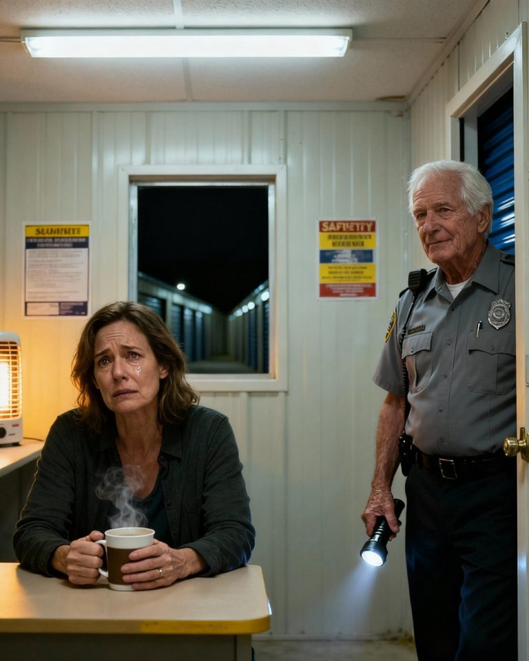 Nazywam się Harold. Mam 67 lat. Jestem nocnym ochroniarzem w magazynie StorAll przy autostradzie 52. 11 dolarów za godzinę, latarka, chodzenie między rzędami metalowych regałów od 22:00 do 6:00 rano. Większość nocy nic się nie dzieje. Wtedy zauważyłem kobietę śpiącą w samochodzie obok regału – wszystko, co posiadała, było zamknięte w środku. Złamałem zasady i pozwoliłem jej się ogrzać w biurze. Potem zaczęli przychodzić inni. Cisi ludzie, którzy nie mieli dokąd pójść. Kierownictwo mnie ostrzegło. Zasady były jasne. Ale w chwili, gdy zostawiłem te drzwi otwarte, to miejsce przestało być tylko magazynem – i nic nie pozostało takie samo.