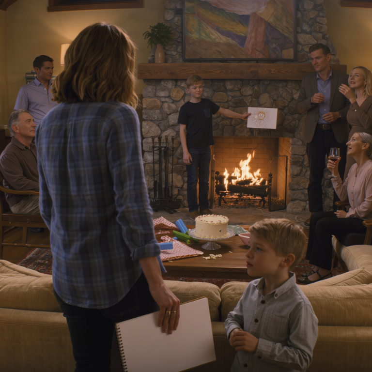 Podczas 70. urodzin mojej mamy, mój siostrzeniec wrzucił rysunek mojego syna do kominka i krzyknął: „I tak nikt nie chce tego beznadziejnego rysunku!”, wszyscy dorośli przy stole wybuchnęli śmiechem; tego wieczoru mój tata napisał: „Sprawiasz, że jest niezręcznie, NIE WRACAJ DO DOMU NA ŚWIĘTA”, a ja odpowiedziałem jednym zdaniem... O 1 w nocy mój telefon palił się od 27 nieodebranych połączeń.