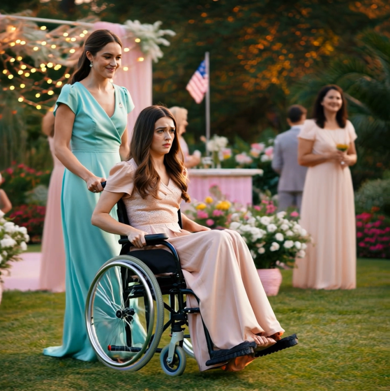 Siostra powiedziała gościom, że udaję paraliż z litości, a potem wyciągnęła mnie z krzesła do wieży z szampanem za 10 000 dolarów — nie widziała, kto za nią dzwoni pod numer alarmowy 911