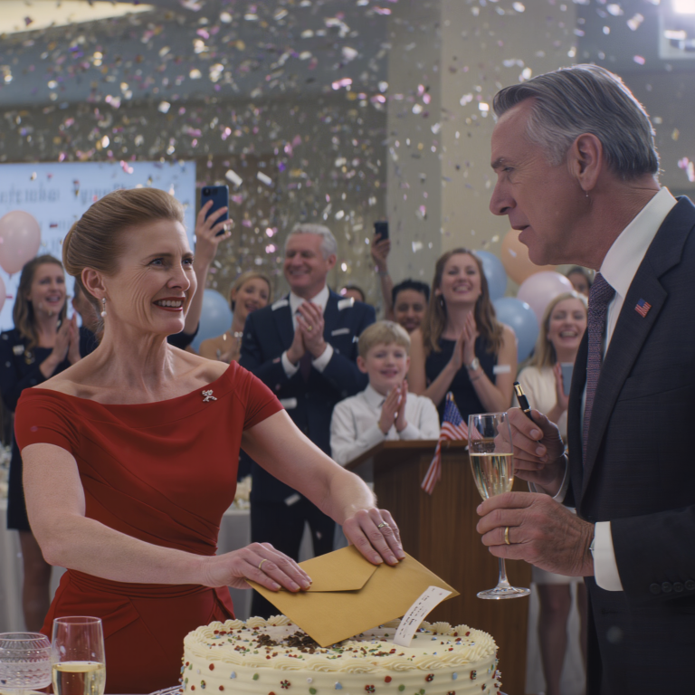 Moja żona rzuciła papiery rozwodowe prosto na tort na przyjęciu emerytalnym, moje dzieci wiwatowały, jakby wygrały na loterii, a ja w wieku 67 lat po prostu cicho podpisałem i wyszeptałem pięć słów: „Właśnie dokonałeś wyboru…”. Sześć miesięcy później cała moja rodzina w końcu zrozumiała, co tak naprawdę oznacza „dar wolności”…