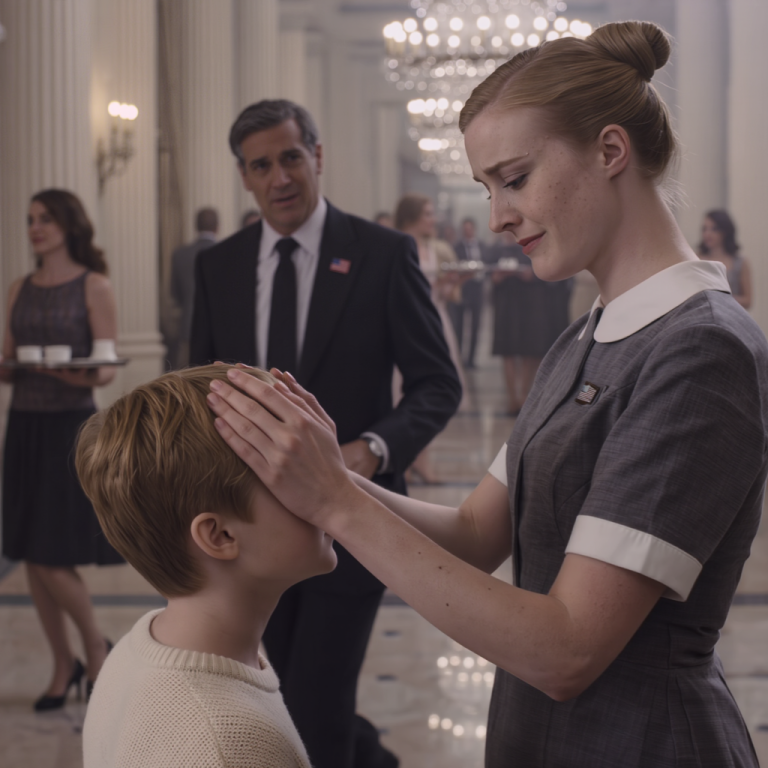 W środku wystawnego, przesiąkniętego winem przyjęcia, technologiczny potentat huknął kieliszkiem i oznajmił: „Ktokolwiek sprawi, że mój syn, który był niemy od dwóch lat, otworzy usta, ten człowiek WYJDZIE ZA MNIE PO ŚLUB!” – cała sala wybuchnęła śmiechem, nikt nie spodziewał się, że sprzątaczka cicho podejdzie, delikatnie pogłaszcze chłopca po głowie i zaledwie kilka sekund później… cała rezydencja zamarła w martwej ciszy.