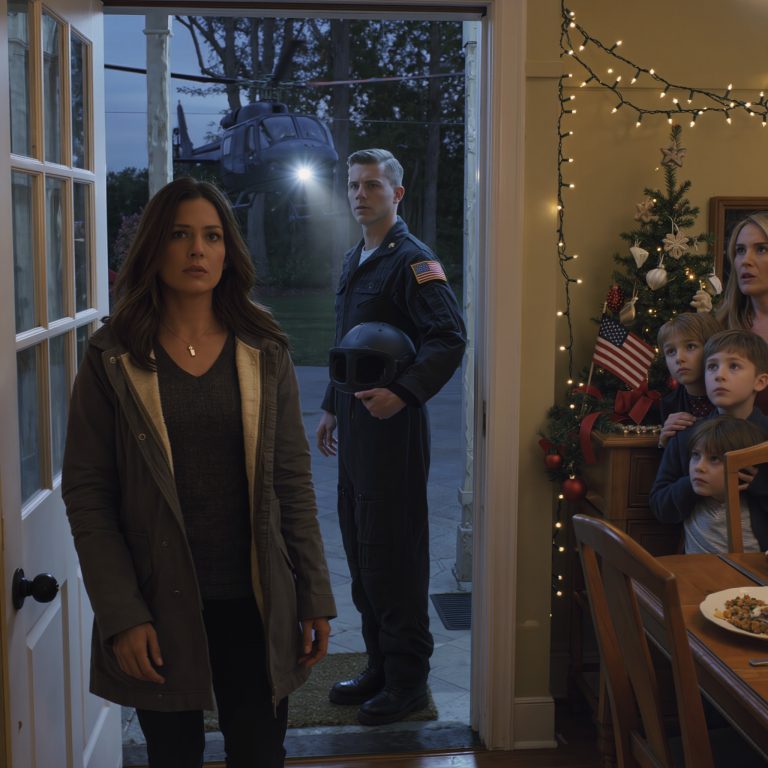 Wyśmiewali mnie przy stole, pytając, dlaczego moje życie poszło w zapomnienie. Potem zadrżały talerze, zadrżały okna, a na naszym podwórku wylądował helikopter marynarki wojennej. Oficer wyszedł, zasalutował mi i powiedział coś, o czym moja rodzina nigdy by nie pomyślała…