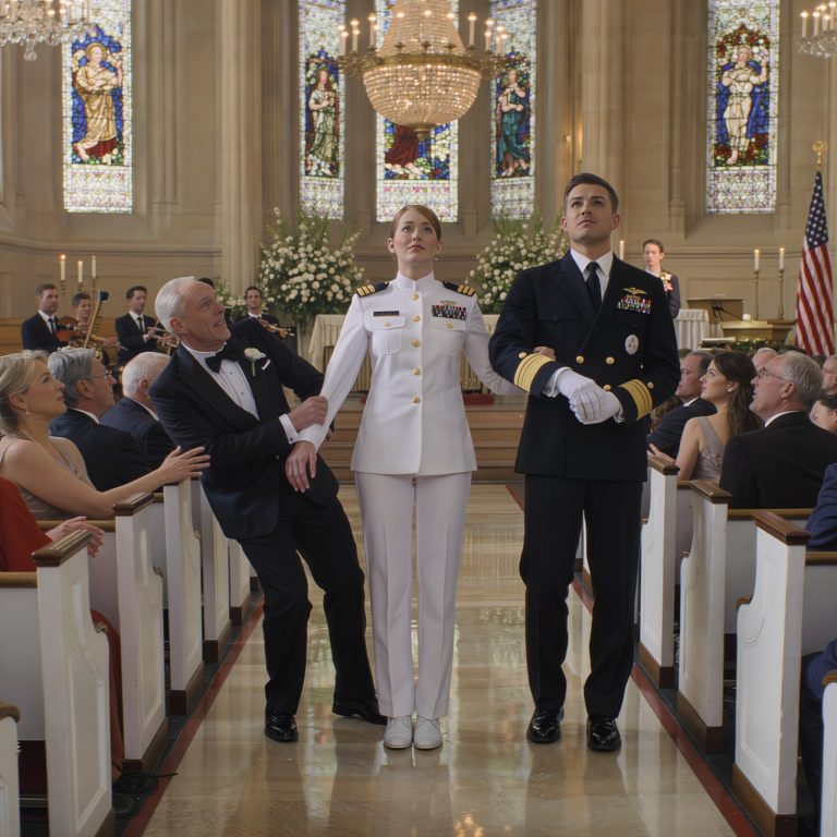 Mój bogaty ojciec, dyrektor generalny, naśmiewał się ze mnie przed 280 gośćmi, aż mój narzeczony, 4-gwiazdkowy żołnierz SEAL, złapał go za nadgarstek… Na moim własnym ślubie,