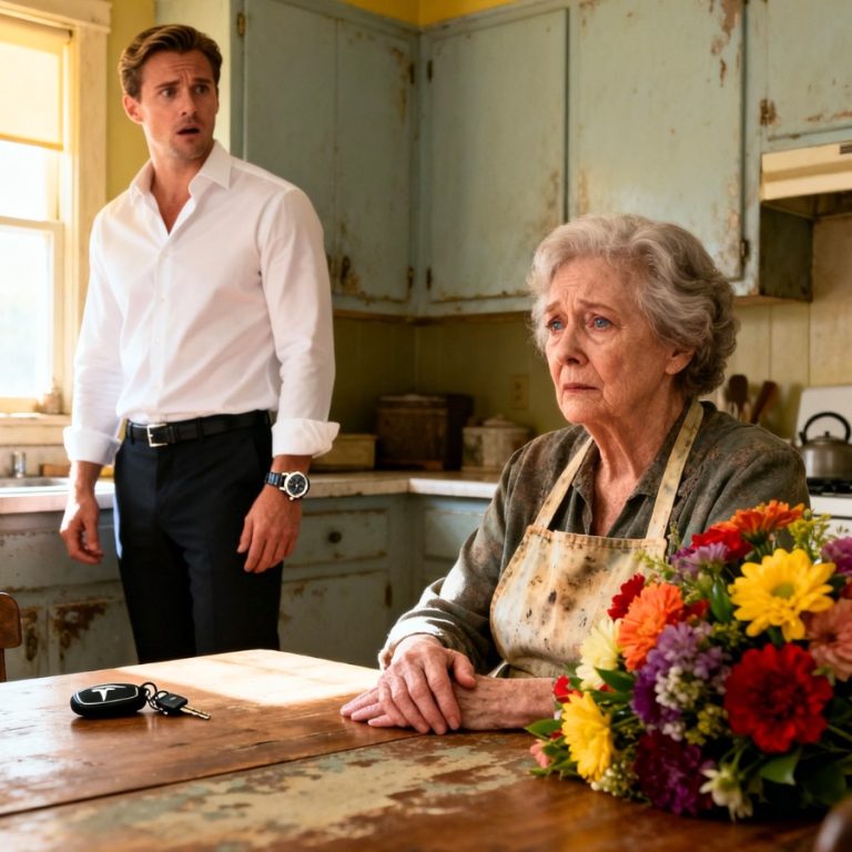 W Dzień Matki mój syn-milioner przybył z wystawnym bukietem i delikatnym pytaniem – czy jestem zadowolony z 5000 dolarów, które Clara wysyłała mi co miesiąc? Uśmiechnąłem się i odpowiedziałem cicho: „Synu, teraz Kościół opiekuje się twoją matką”.