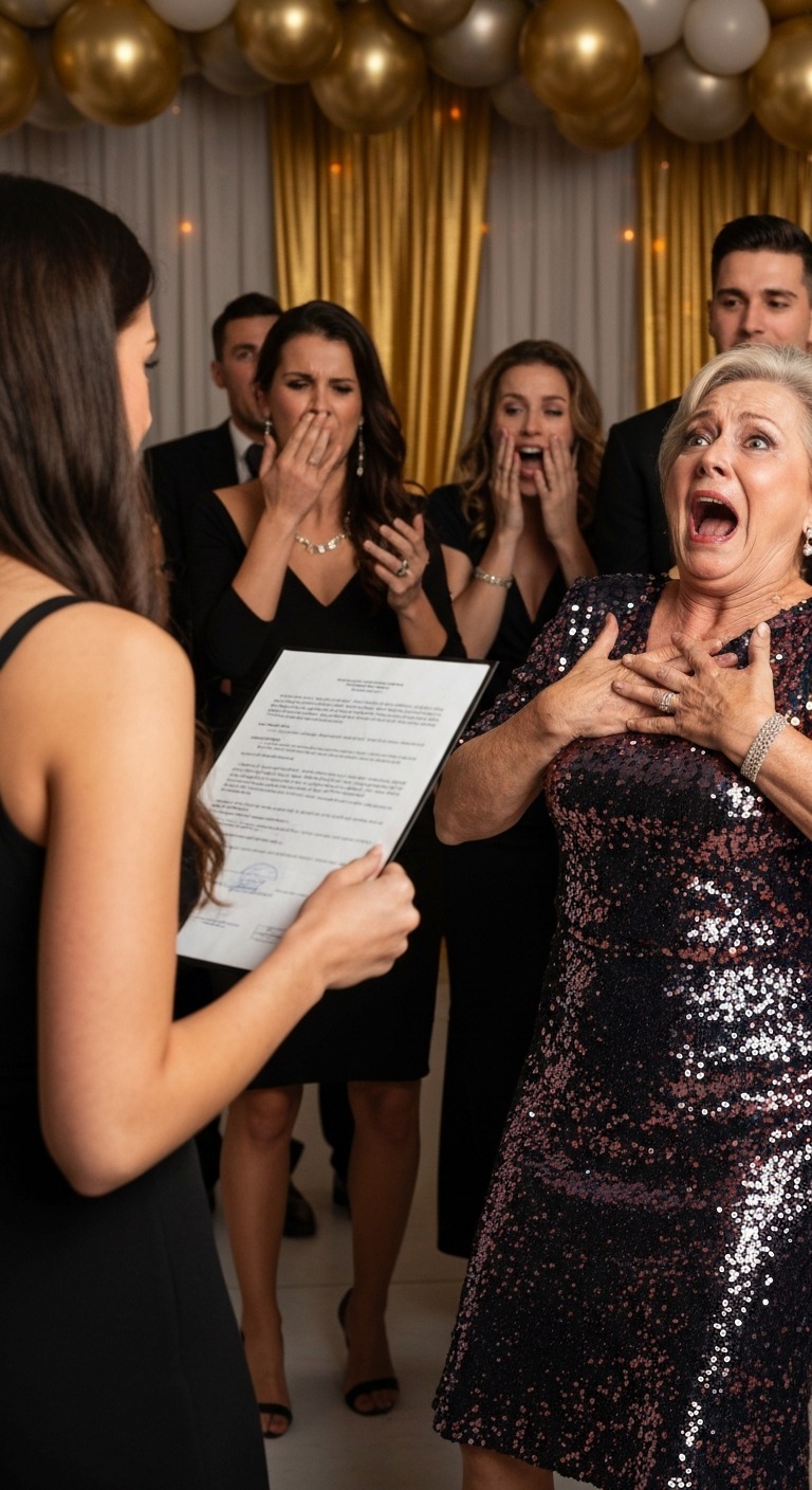 Moja teściowa myślała, że ​​mnie przechytrzyła, namawiając mnie do przepisania domu na siebie. Aby uczcić swoje „zwycięstwo”, urządziła wystawne przyjęcie, zapraszając całą rodzinę, by rozkoszowała się swoim triumfem. Uśmiechnąłem się i poprosiłem, żeby przeczytała dokumenty na głos – jeszcze raz. Gdy się zająknęła, olśniło ją jak grom z jasnego nieba. A potem, na oczach wszystkich… zemdlała.