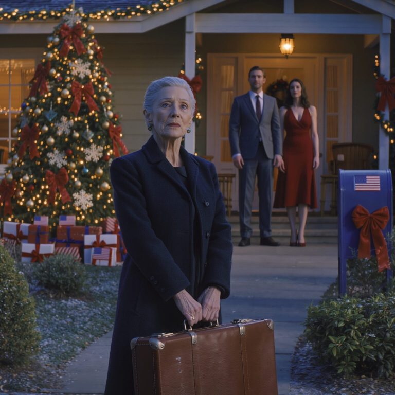 Mój syn zadzwonił i powiedział: „Do zobaczenia na święta, mamo, już zarezerwowałem miejsce”, ale gdy przeciągnęłam walizkę przez pół kraju do jego drzwi, usłyszałam tylko: „Moja żona nie chce obcego człowieka na kolacji”, po czym drzwi zatrzasnęły się przede mną przed nosem — a mimo to trzy dni później to oni wydzwaniali do mnie bez przerwy.