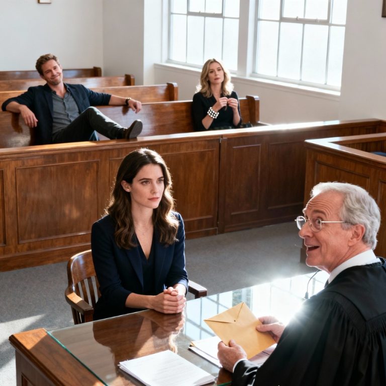 Podczas rozprawy rozwodowej mój mąż chwalił się: „Nigdy więcej nie tkniesz moich pieniędzy”. Potem sędzia przeczytał mój list… i wszystko się zmieniło.