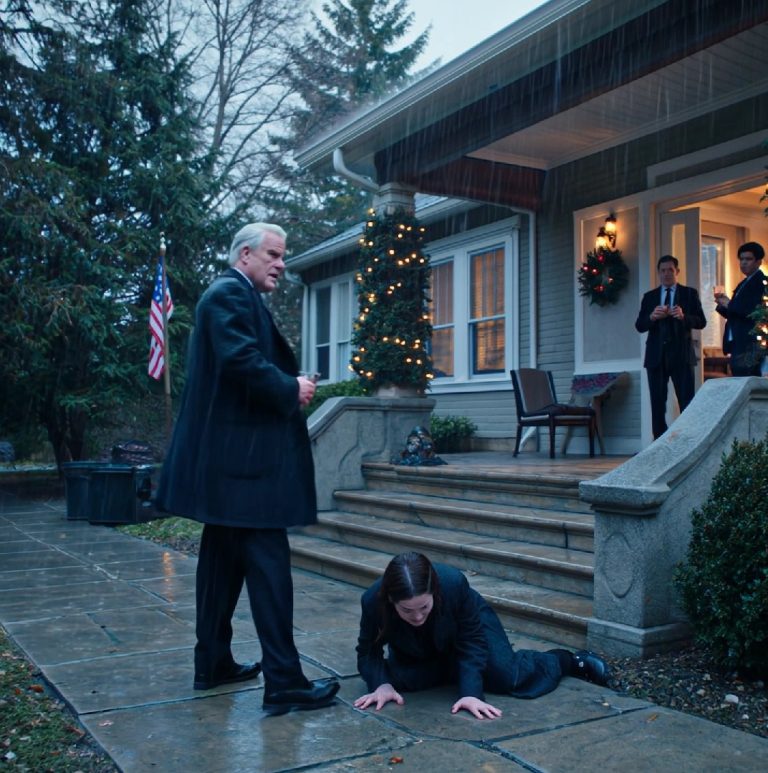 Mój tata i brat zamknęli mnie w nocy na deszczu – kiedy byłam w szóstym miesiącu ciąży. Patrzyli, jak krwawię przez szybę, a potem zgasili światło. O północy wróciłam. Tym razem nie byłam sama. Kiedy otworzyli drzwi, tata zbladł. Mój brat krzyczał, upuszczając wino… BO MĘŻCZYZNA ZE MNĄ BYŁ…