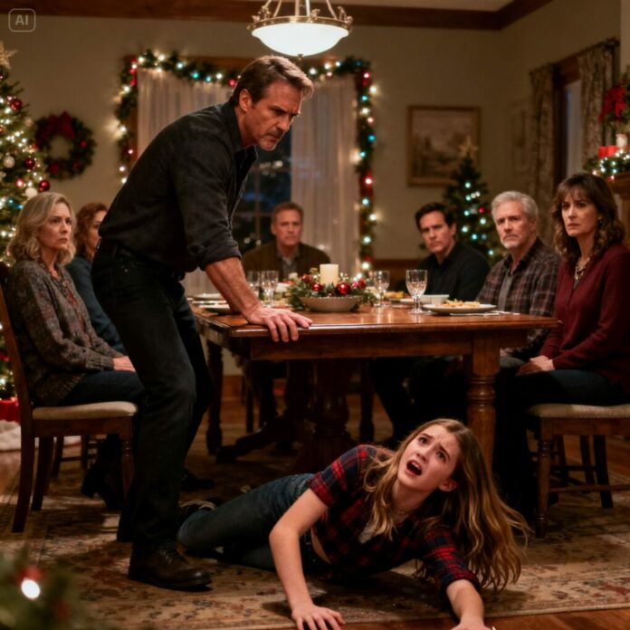 Mój ojczym uderzył dłonią w świąteczny stół. „Wstawaj. To miejsce należy do mojej prawdziwej córki. WYJDŹ”. Jego głos przeciął pokój niczym nóż. Poczułam na sobie wzrok wszystkich, gdy upadłam na podłogę. Policzki mi płonęły, a jego uśmieszek jeszcze bardziej się pogłębił. Ale kiedy wstałam, coś we mnie drgnęło. Myślał, że mnie upokorzył… a jednak nie miał pojęcia, że ​​tej nocy zmienię jego życie na zawsze.