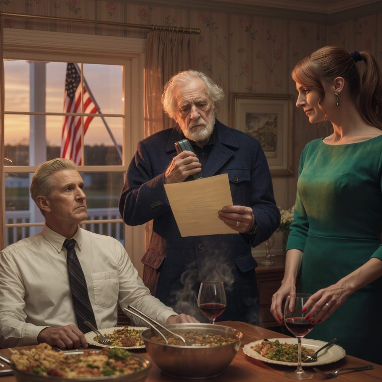 Podczas kolacji mój syn powiedział: „Nie zawstydzaj nas więcej”, i przy stole zapadła cisza, więc wstałem, otworzyłem SMS-a, którego jego żona niechcący wysłała mi poprzedniego wieczoru, i czytałem na głos każdą linijkę, aż jej uśmiech zniknął, a ręce zaczęły drżeć. Wiadomość wcale nie była skierowana do mnie, tylko do imienia, o którym myślała, że ​​nigdy nie zostanie wspomniane w tym domu… ​​aż do następnego zdania, które miałem właśnie przeczytać.