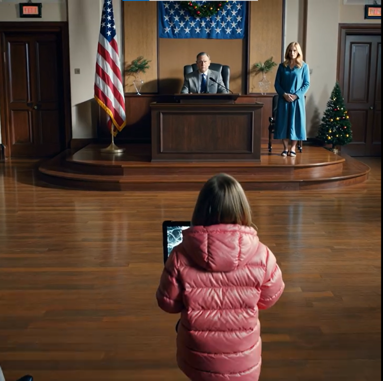 Mój mąż wniósł pozew o pełną opiekę nad dzieckiem, nazywając mnie „niestabilną”. Moja córka zapytała sędziego: „Czy mogę pokazać ci, co robi tata?”. Gdy ekran się rozświetlił, sędzia nakazał… ZAMKNIĘCIE DRZWI.