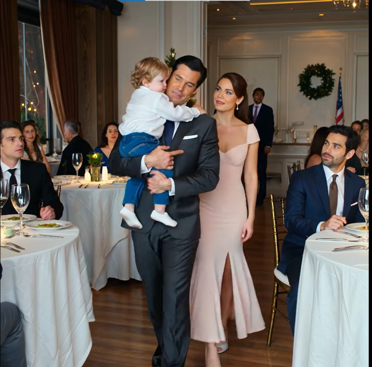 „Przepraszam, że musiałam zabrać ze sobą dziecko” – przeprosiła samotna matka — prezes delikatnie podniósł dziecko i się uśmiechnął.