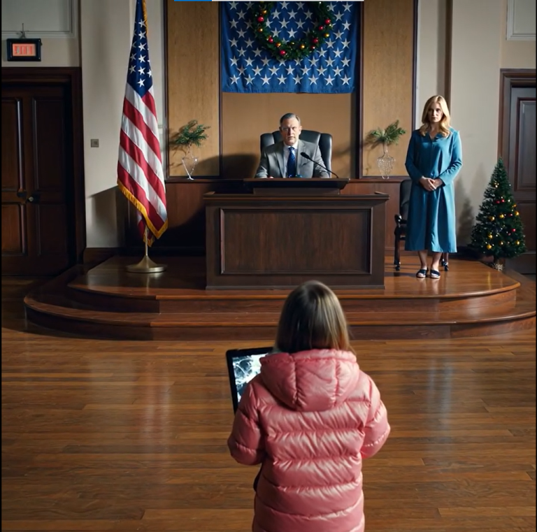 Mój mąż wniósł pozew o pełną opiekę nad dzieckiem, nazywając mnie „niestabilną”. Moja córka zapytała sędziego: „Czy mogę pokazać ci, co robi tata?”. Gdy ekran się rozświetlił, sędzia nakazał… ZAMKNIĘCIE DRZWI.