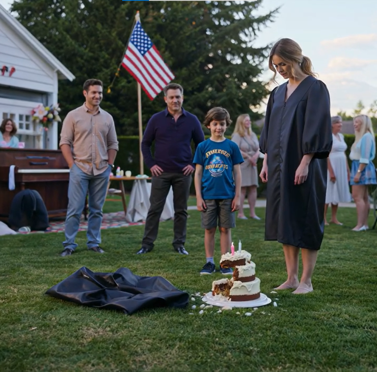 Podczas mojego przyjęcia z okazji ukończenia szkoły w Idaho, mój siostrzeniec rzucił moją torbę z prezentem o ziemię i zaśmiał się szyderczo: „Zjedz ją na ziemi”. Wszyscy się śmiali – aż moja spokojna odpowiedź zamroziła szkolne podwórko.