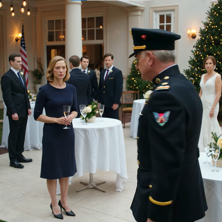 Moja siostra krzyczała na swoim ślubie. „Trzymaj się z daleka od generała. Nie wprawiaj mnie w zakłopotanie”. „Nie chodzi o ciebie”. Generał, ojciec jej narzeczonego, wszedł i zamarł, gdy mnie zobaczył: „Komandorze… To zaszczyt”.