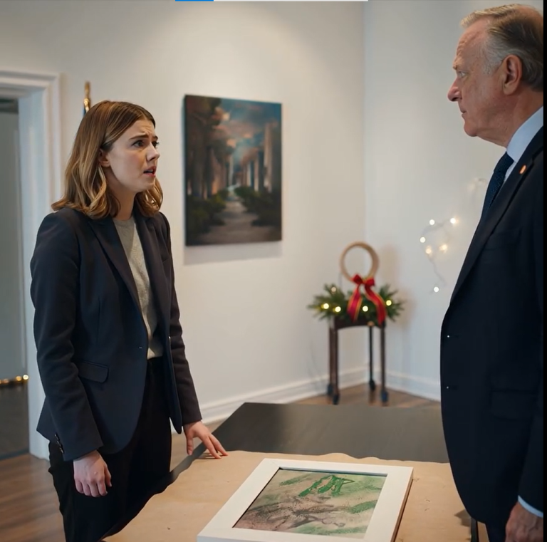 Podawałem szampana w galerii, kiedy zamarłem w pół kroku. Na przeciwległej ścianie wisiał obraz, który namalowałem, mając sześć lat. Cena: 150 000 dolarów. Podszedłem do właściciela i powiedziałem: „Proszę pana, ten obraz jest mój”. Zachichotał. „To niemożliwe” – powiedział, machając ręką na ochronę, żeby mnie wyprowadziła. Nie wiedział, że na odwrocie płótna, pod starą taśmą i kurzem, znajdowała się sekretna wiadomość, którą tylko ja mogłem napisać.