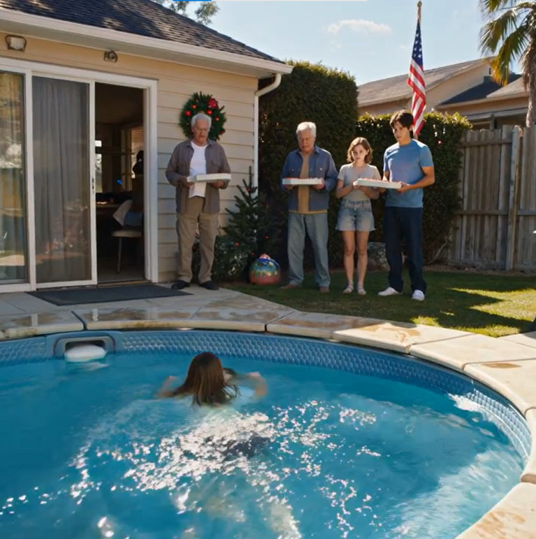 O 14:00 moi rodzice zmusili moją 8-letnią córkę do szorowania basenu, podczas gdy inne wnuki jadły pizzę. Moje dziecko miało gorączkę 40°C. Mama krzyknęła mi prosto w twarz: „Ty i twoje dziecko jesteście tylko darmozjadami”. To, co zrobiłem, zszokowało całą moją rodzinę. BŁAGALI MNIE, A JA ODPOWIEDZIAŁEM: „ZA PÓŹNO”.