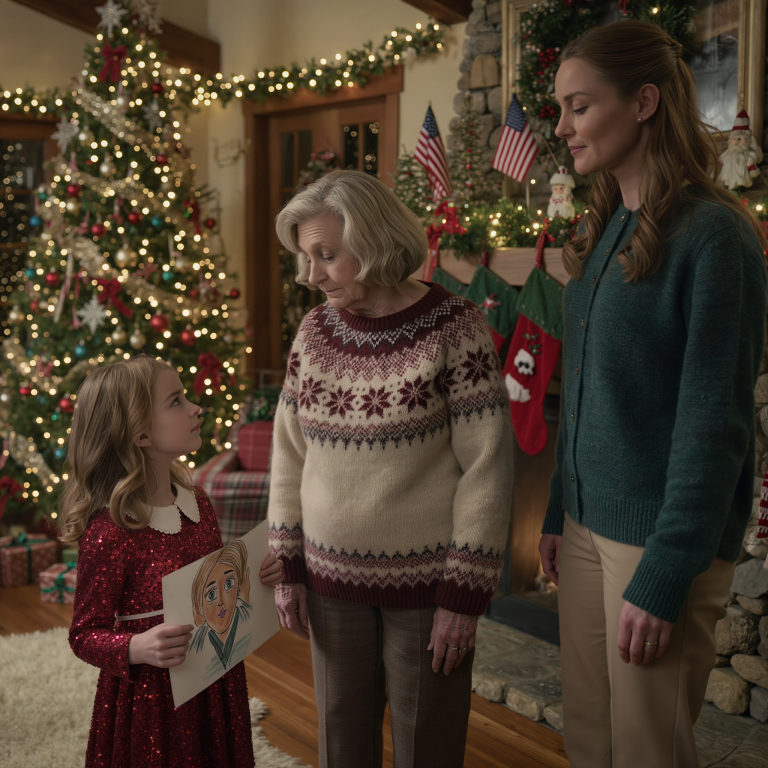 „Dzieci, których matka wyrosła z dawnych rodzin, nie mogą nazywać mnie babcią” – powiedziała moja teściowa mojej 6-letniej córce. Cały salon w podmiejskim domu w Pensylwanii zamarł tak bardzo, że słychać było brzęczenie lampek choinkowych.